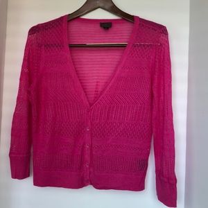 Ladies Worthington hot pink cardigan, Large